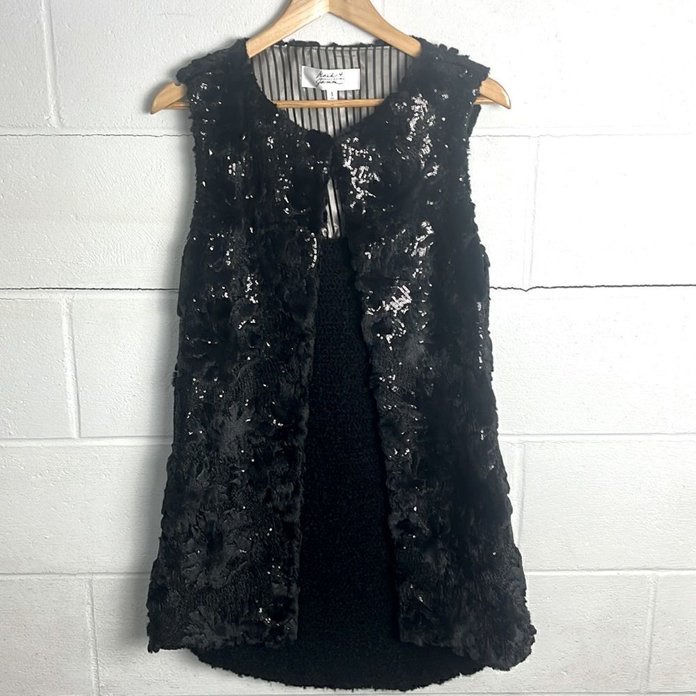 Badgley Mischka Mack + James sequin cardigan